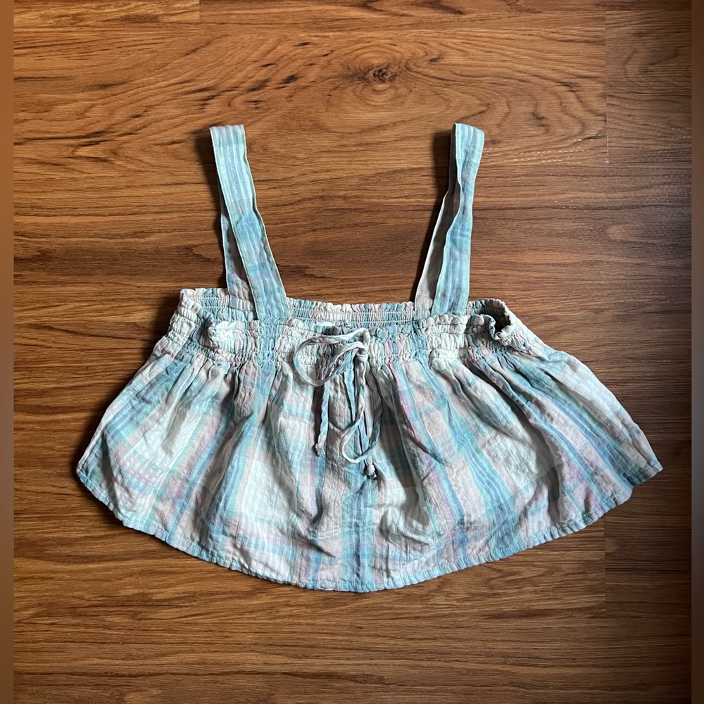 *NWOT* American Eagle Women’s Tank Cropped Linen Blend Shirt Size S
